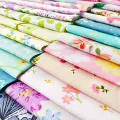25 PCS Cotton Fabric Squares Quilting Floral Precut Sheets 12×12 Inch 30x30cm
