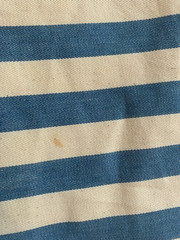 4+ Yards Heavy Cotton DENIM Stripes Blue White 60″W FABRIC Duvet Handmade