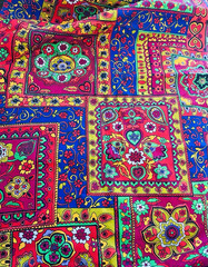VTG`70`s BRIGHT MoD Boho Hippie Paisley Tiles Patchwork Cheater BTHY