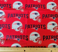 New England Patriots NFL Red and Navy Blue Cotton Fabric