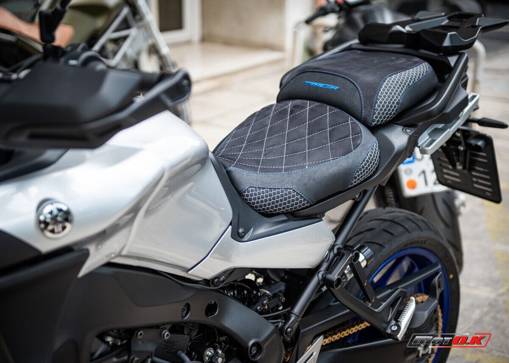 SEAT COVER for Yamaha Tracer 9 (’21-’23) MotOK Leather Antislip with Logo