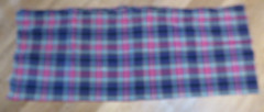 WOVEN MULTICOLOR MADRAS PLAID BLUE RED AQUA PURPLE 3 YARDS