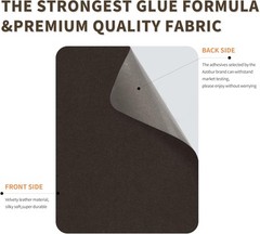 Azobur Sofa Fabric Repair Patch, 6 Piece Microfiber Patches, Self Dark Brown