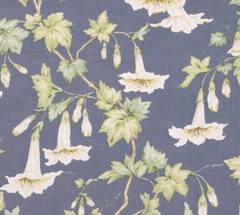 COLEFAX AND FOWLER CURTAIN FABRIC DESIGN Yvette 3.5 METRES NAVY BLUE 100% LINEN