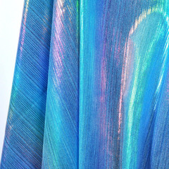 Shining Iridescent Hologram Laser Fabric Knit Crepe 58Inch Wide for Cloth Craft