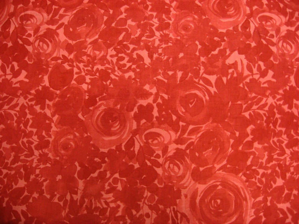 Fresh Picked by Sue Zipkin Red Pink Rose Garden Tonal Blender Chic Valentine BTY