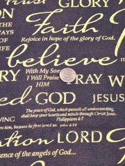 Religious Faith Fabric 2 Yds + 20″ Brother Sister Design Studio Jesus Scripture