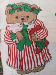 VTG Stunning 14 Christmas Quilting ,Cats,Bear Pillow Shirt LG Appliqués Fabric