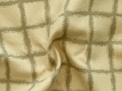 1/2 Yd-GRAYISH TAUPE/TAN CHECK Medium to Heavy Weight QUALITY Fabric 38″ Wide