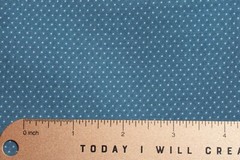 Fabric 100% Cotton YARDAGE DARK POWDER BLUE PINDOT – Dots are White