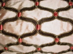 11-5/8Y Kravet Couture 29862 Ogee Velvet Olive Silk Lattice Upholstery Fabric
