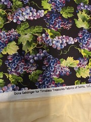 Timeless Treasures Fabrics Soho, 2 Yds, Cotton Fabric 45″, Grape Leaves Clusters
