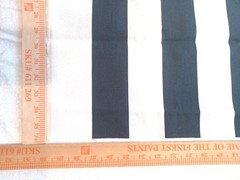 Black White Wide Stripe Home Decor Design Art Fabric 54″x 59″