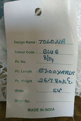 Justin David Textiles – Tolona Blue 54″ wide 56.5 yards Upholstery Fabric