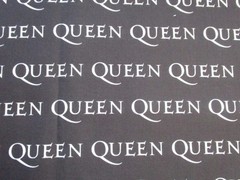 Queen Rock Band Name on 100% Cotton Fabric by the 1/4 Yard : 9″ x 57″