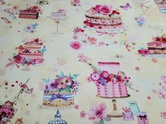 Robert Kaufman Fabric Blossom Bake Shop 22695 Cakes on Light Pink 19″ x 43″