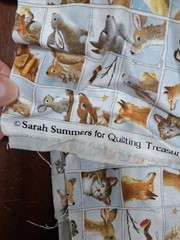 Quilting Treasures Fabric, Blue, Woodland Animals, 38″ X 24, Winter