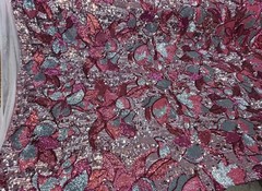 Floral Sequin Stretch Fabric Pink Silver Embroidered Mesh for Gowns Prom