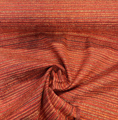 Hollywood Stripe Red Hot Stuff Valdese Chenille Upholstery Fabric By The Yard