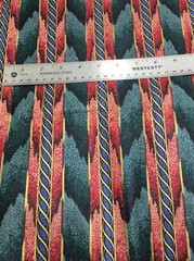 Verdigris Stripe 35″ x 54″ Richloom Screen Print Chintz Fabric Preshrunk Teflon