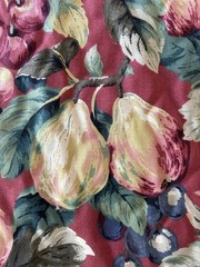 P KAUFMANN UPHOLSTERY Fabric Tropical RED FRUIT CLASSIC Pineapple Cherry 9yds