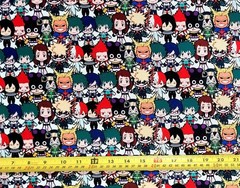 MY HERO ACADEMIA CHIBI COLLAGE ANIME 1 YARD FABRIC ( 36″ X 58″ ) BRAND NEW