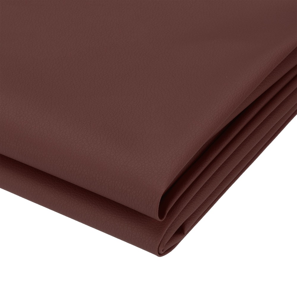 63×39.4in Faux Leather Sheets, Faux Leather Fabric Vinyl PVC, Dark Brown Red