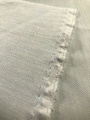54″L x 62″W light aqua/mint green knit fabric remnant, medium weight & stretch