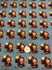 1 Yard, Donkey Kong Custom Cotton Fabric 36” X 58” On Sale, New, De-stash