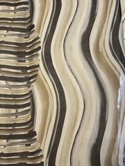 Silk Batiste Horizontal Stripes Vertical Waves Print Fabric By The Yard 54″ Wide