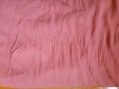 Fabric by the Yard Crinkled 100% Cotton Salmon Pink Mauve 96″x38″ 2.6 Yards, New