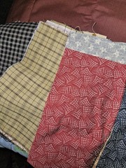 Lot Of Fall Colors Mix Of Fabric Prints & Sizes, Squares, Strips & Yards Read
