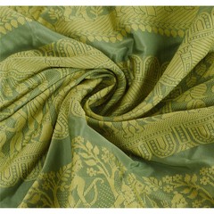 Sanskriti Vintage Pallu Fabric Art Silk Woven Baluchari Design Decor Craft