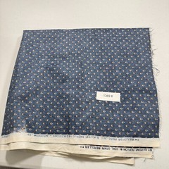 vintage dupont upholstery fabric blue floral cotton 63×54 1.75 yards
