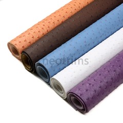 Neotrims Ostrich Skin Faux PVC PU Leatherette Fabric,Fat Square,Light Upholstery