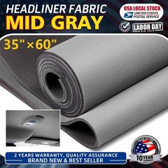 35″×60″ Medium Gray Headliner Fabric Knit Material for Car/SUV Roof Upholstery