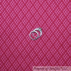 BonEful FABRIC FQ Cotton Quilt Pink Tonal Calico Small Stripe Diamond Print Girl