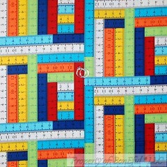 BonEful Fabric FQ Cotton Quilt Yellow Red Blue Green White Birthday Balloon Baby