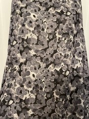 Cotton Poly Blend Floral Black Gray White Color Fabric By The Yard 56″ Wide