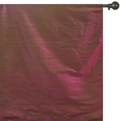 Fuchsia Green Silk Dupioni Fabric by the Yard, 1 Yard Pink Silk Fabric