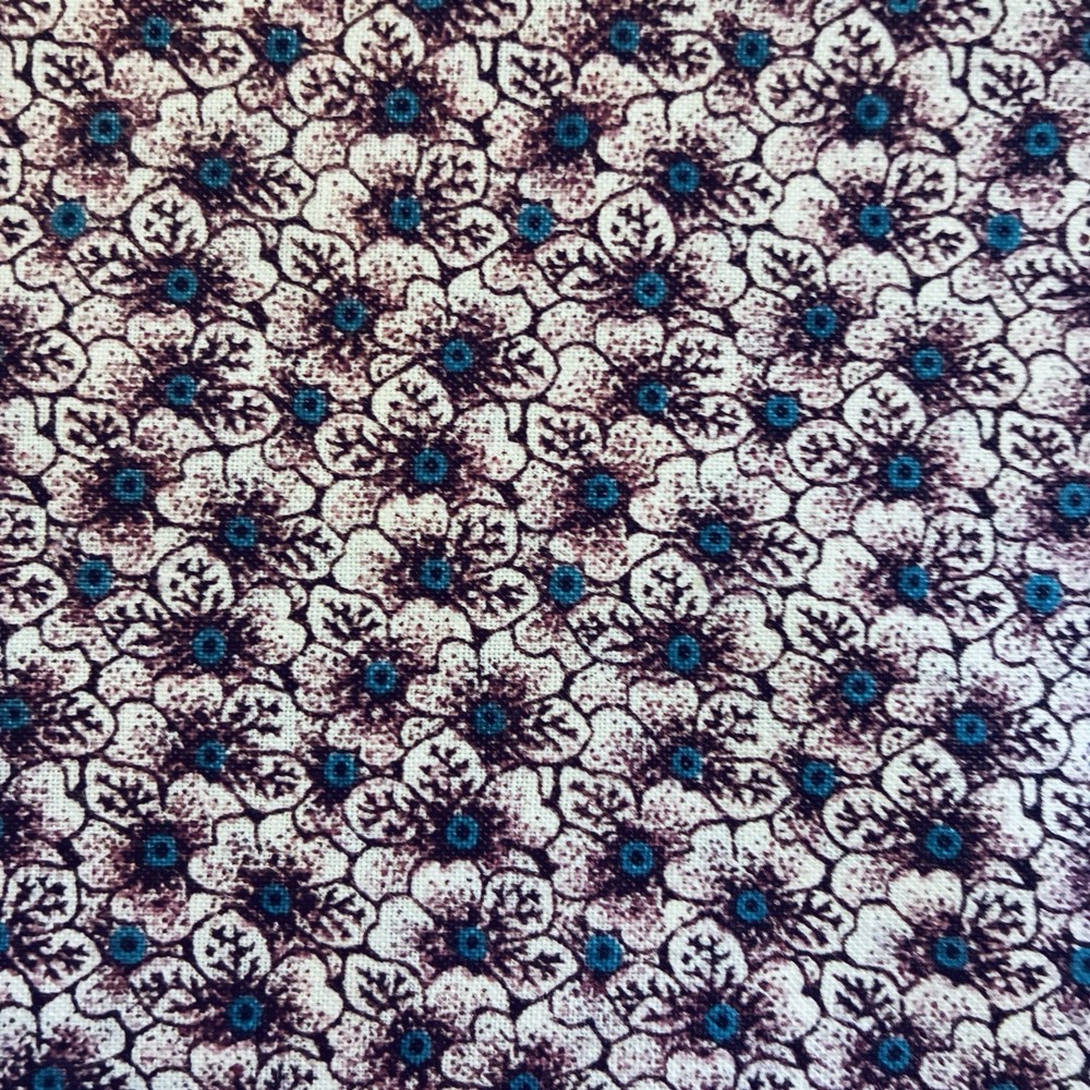 1.75 yards – General Fabrics Company Purple Blue Flowers Quilting Cotton HTF