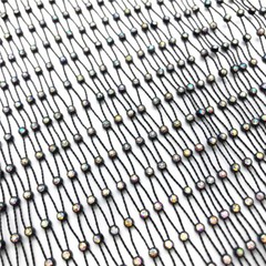 1 Yard Diamante Fishing Net Fabric Crystal Hollow Out for Clothes Top Accessory