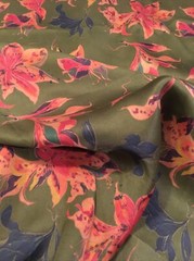 2.1yd 100% gambiered Silk Fabric plant based dyeing process skin Nourishing ￼