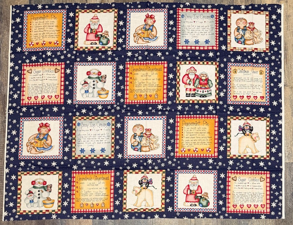 Vintage Dianna Marcum Marcus Brothers Textiles Recipes Cotton Panel 35″ x 45″