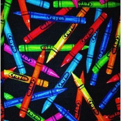 Two-Piece Crayon Print Cotton Fabric Pack