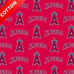 Los Angeles Angels MLB Cotton Fabric – 58″ Wide – Sold by The Yard & Bolt