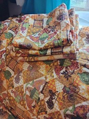 10 and 1/3 Yards Of Colonial Material, 6 And 1/3 Yds. Unfinished, 4 Yds…