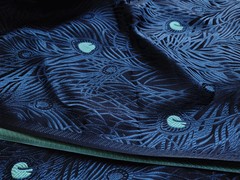 3D Brocade Fabric 29″Wide Peacock Feather Brocado Viscose Cosplay Craft Material
