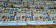 Hoffman International Needless & Pins Sewing Notions Quilting Cotton Fabric 1 YD