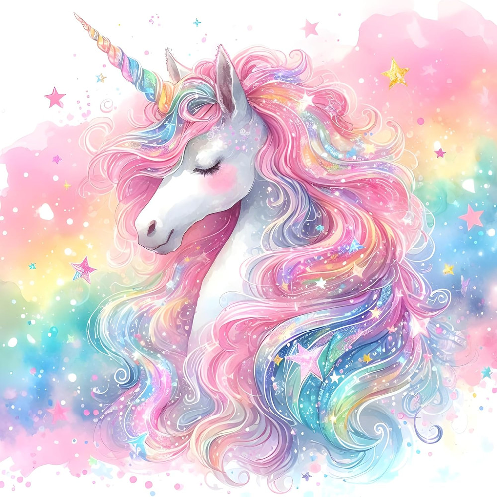 Fabric Panel 8″X8″ Unicorn 100% Cotton Quilt Square Block ET680
